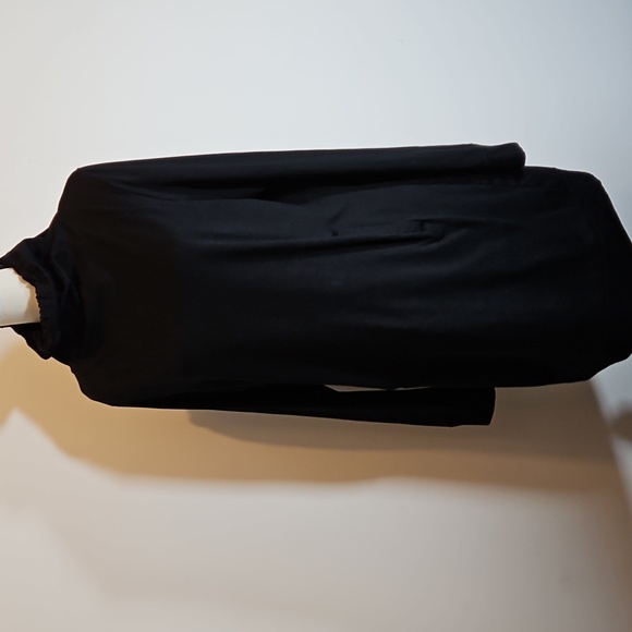 Sporty Fabletics Sweatshirt Dress Black Stretch Pockets High Neck Size L #1021 - Picture 1 of 14